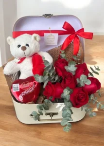 Box Maleta Do Amor Com Lindt de Coração