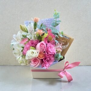 Box Flores e chocolate Lindt