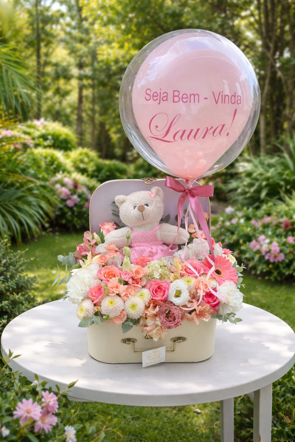 Maleta Maternidade Luxo com Balão e Urso