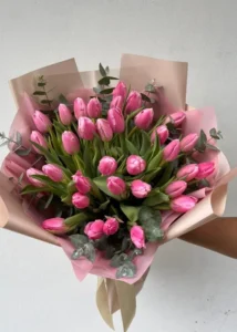 Buquê de Tulipas Rosas