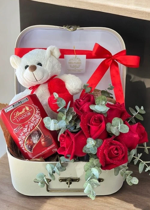 Maleta do Amor Chocolate e Pelúcia