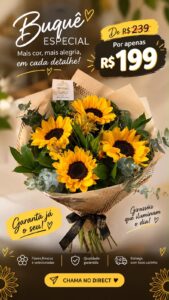 Promoção Girassóis Buquê