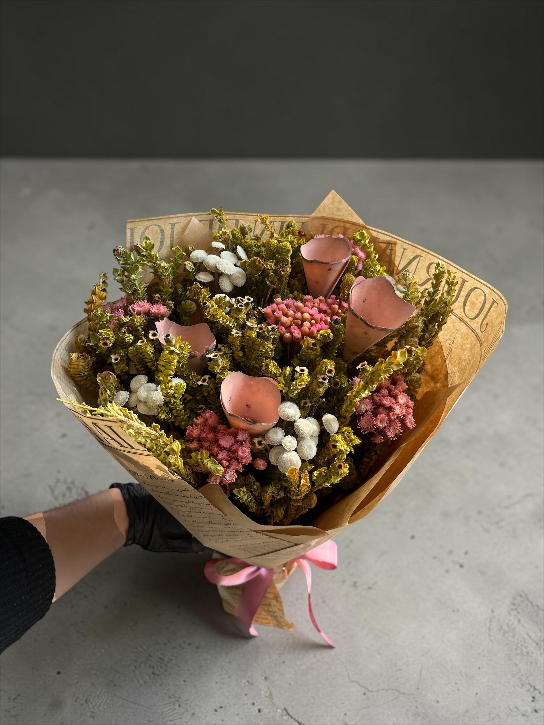 Buquês Desidratados Rose e Amarelo